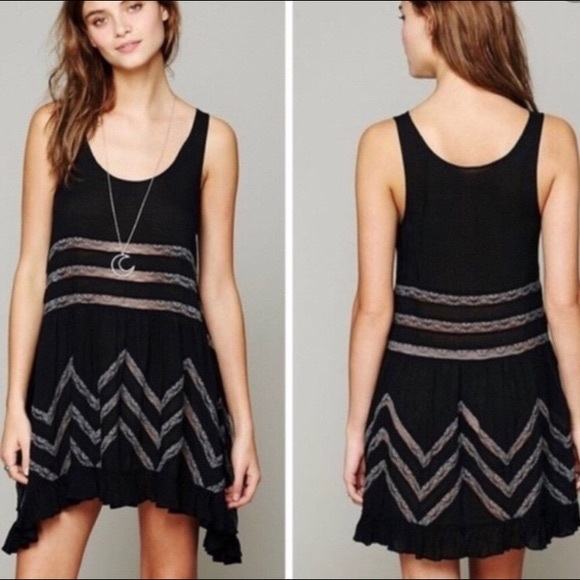 Free People Dresses & Skirts - Free People voile and lace trapeze slip dress